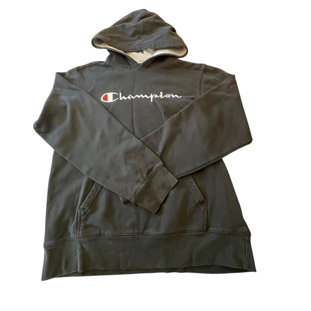 Boys Black Champion Hoodie XL